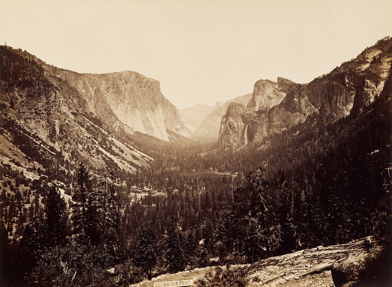 Uitzicht vanaf Inspiration Point door Carleton E. Watkins