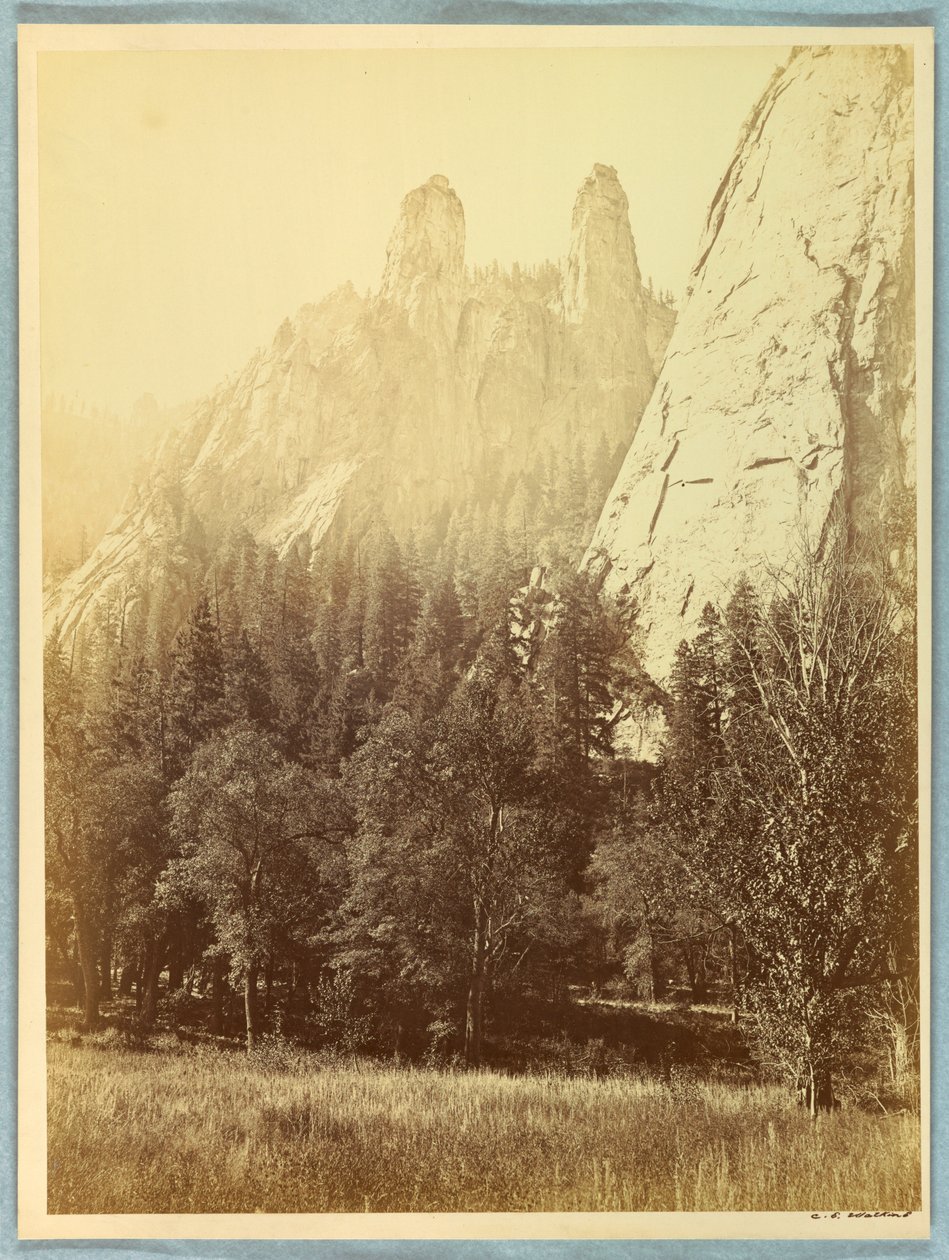 Kathedraal Spitsen, Yosemite door Carleton E. Watkins