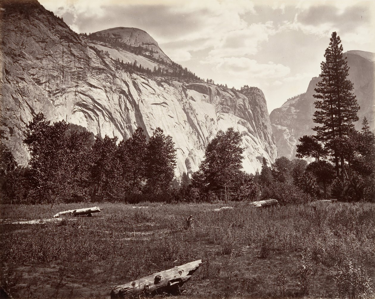 North Dome, 3.725 voet, Yosemite, ca. 1872, gedrukt ca. 1876 door Carleton E. Watkins.