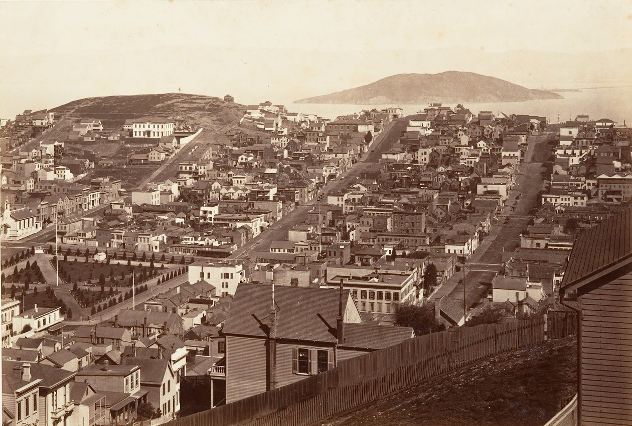 San Francisco, 1864, gedrukt ca. 1876 door Carleton Emmons Watkins