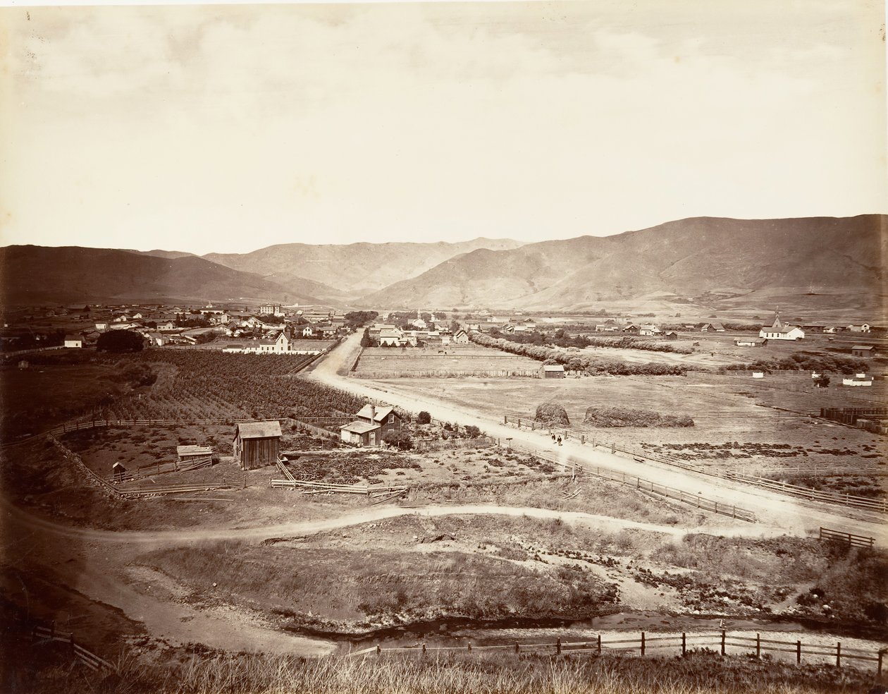 San Luis Obispo, 1876, gedrukt ca. 1876 door Carleton Emmons Watkins