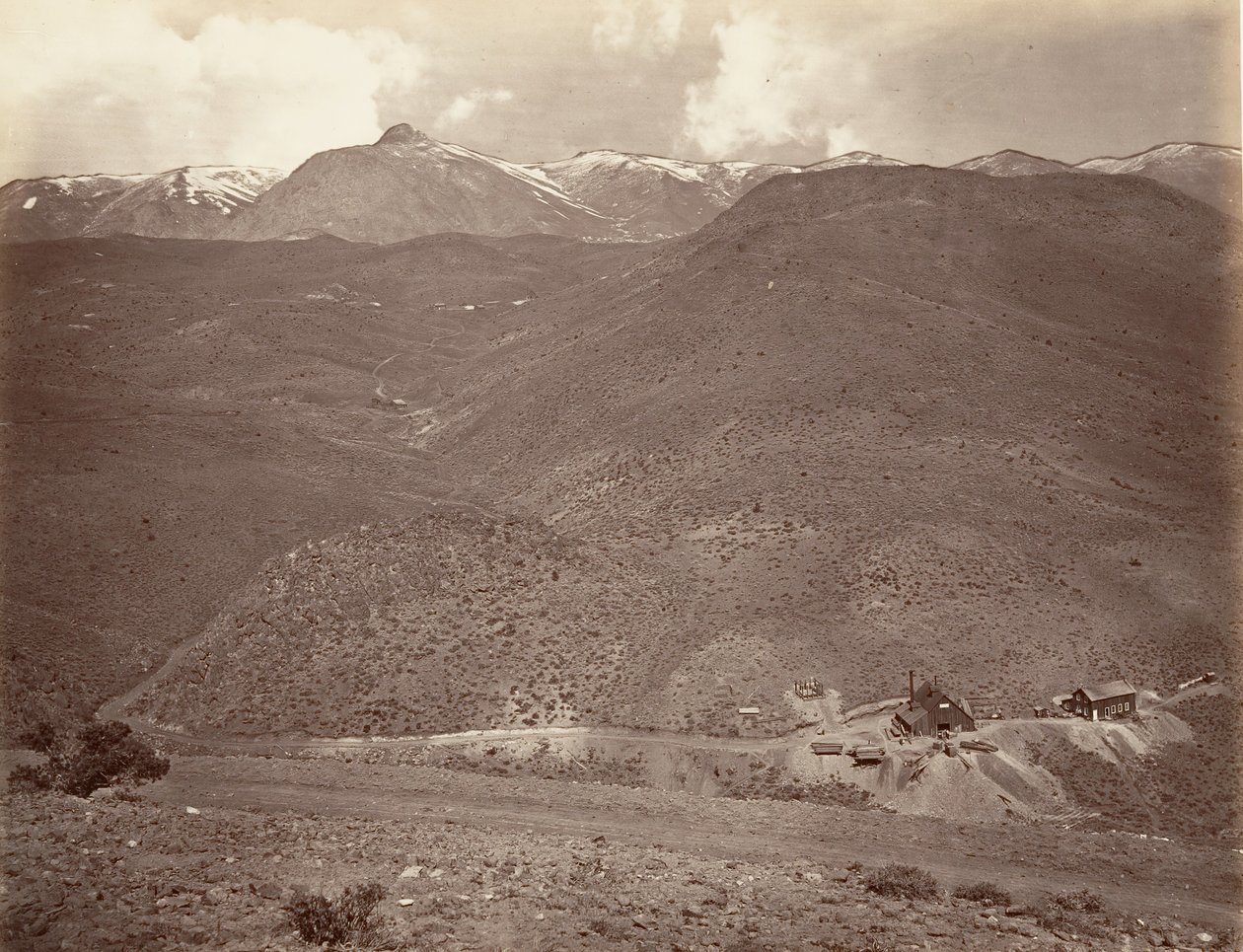 Sutro Tunnel Schacht nr. 2 door Carleton Emmons Watkins