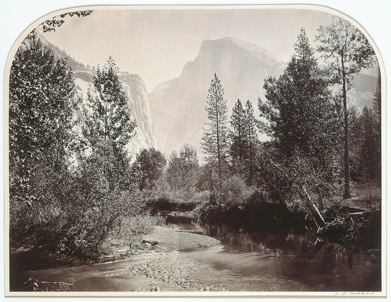 Taysayac, Half Dome, 4967 Ft, Yosemite door Carleton Emmons Watkins