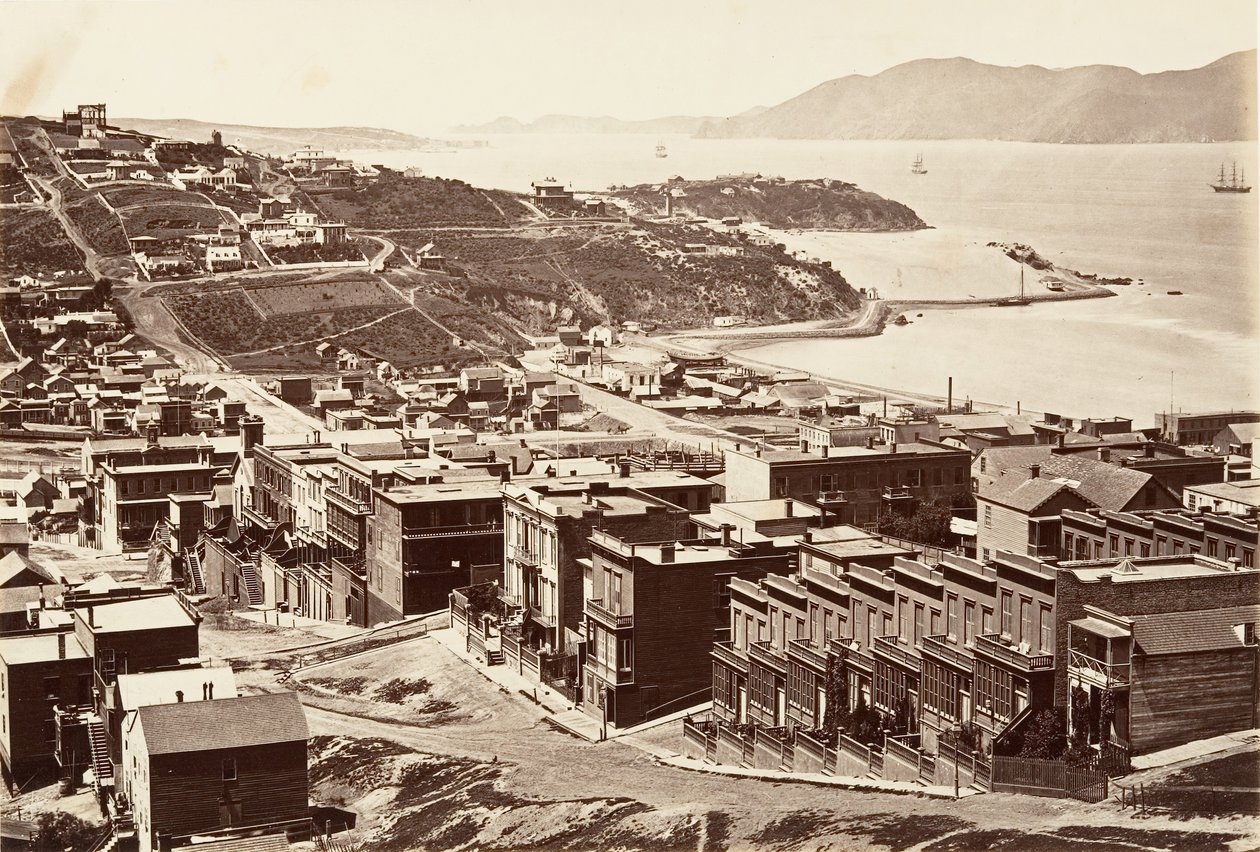 De Gouden Poort, 1868-69, gedrukt ca. 1876 door Carleton Emmons Watkins