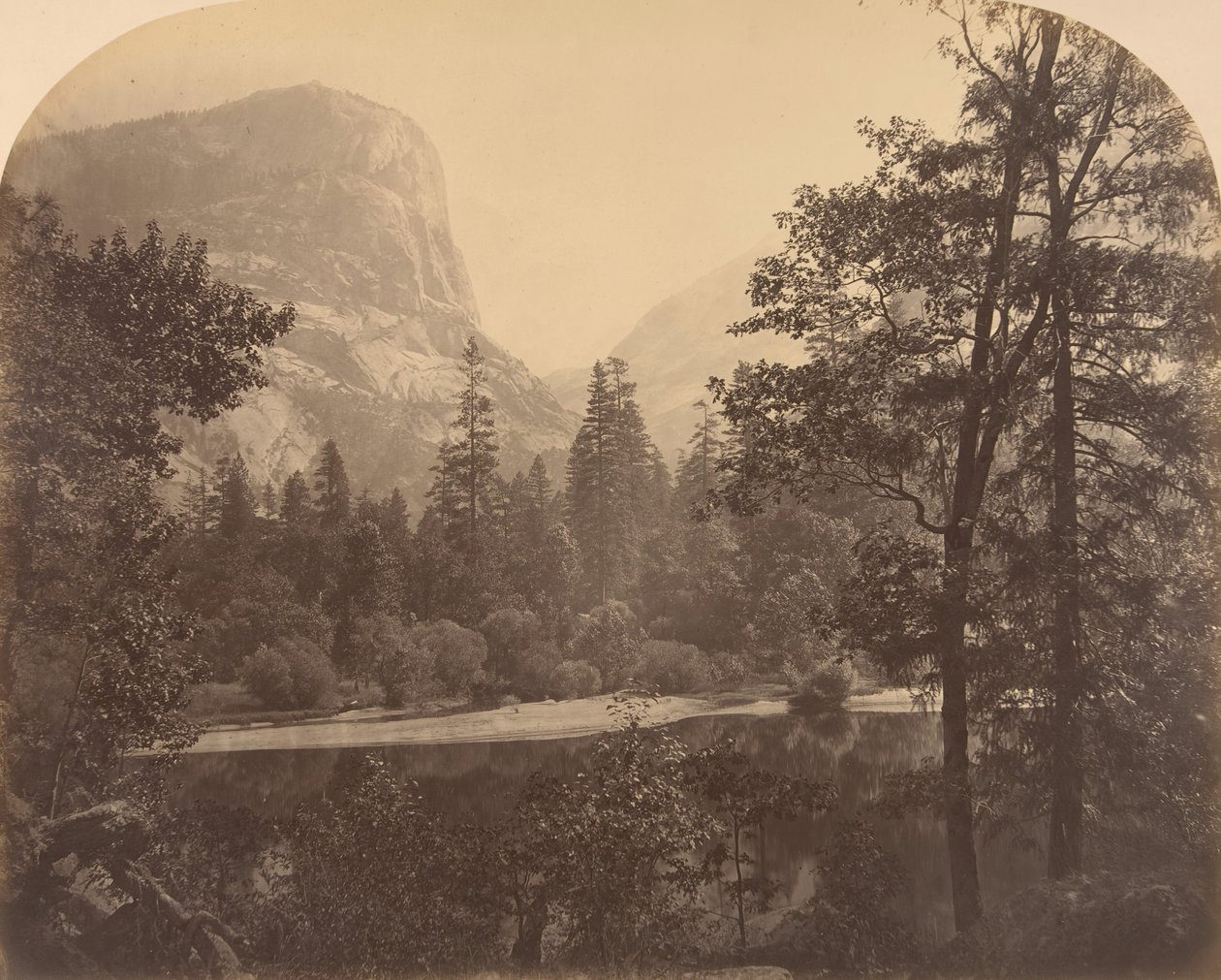Het meer aan de voet van Half Dome, 1861 door Carleton Emmons Watkins