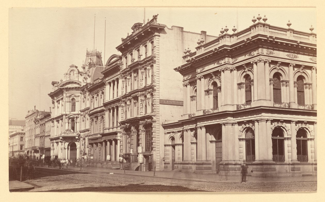 California Street, blik naar het oosten, San Francisco door Carleton Watkins