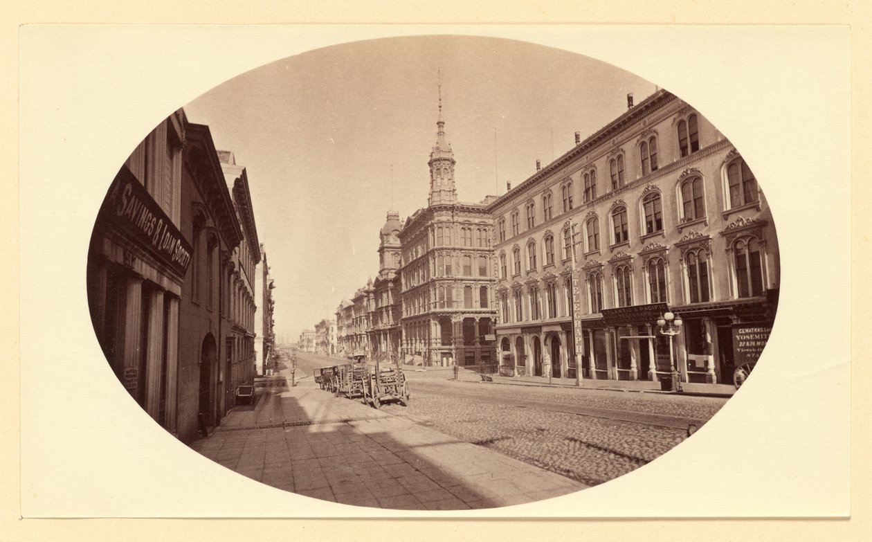 [Cal. St. uit Montg. St., S.F./ 3679] door Carleton Watkins