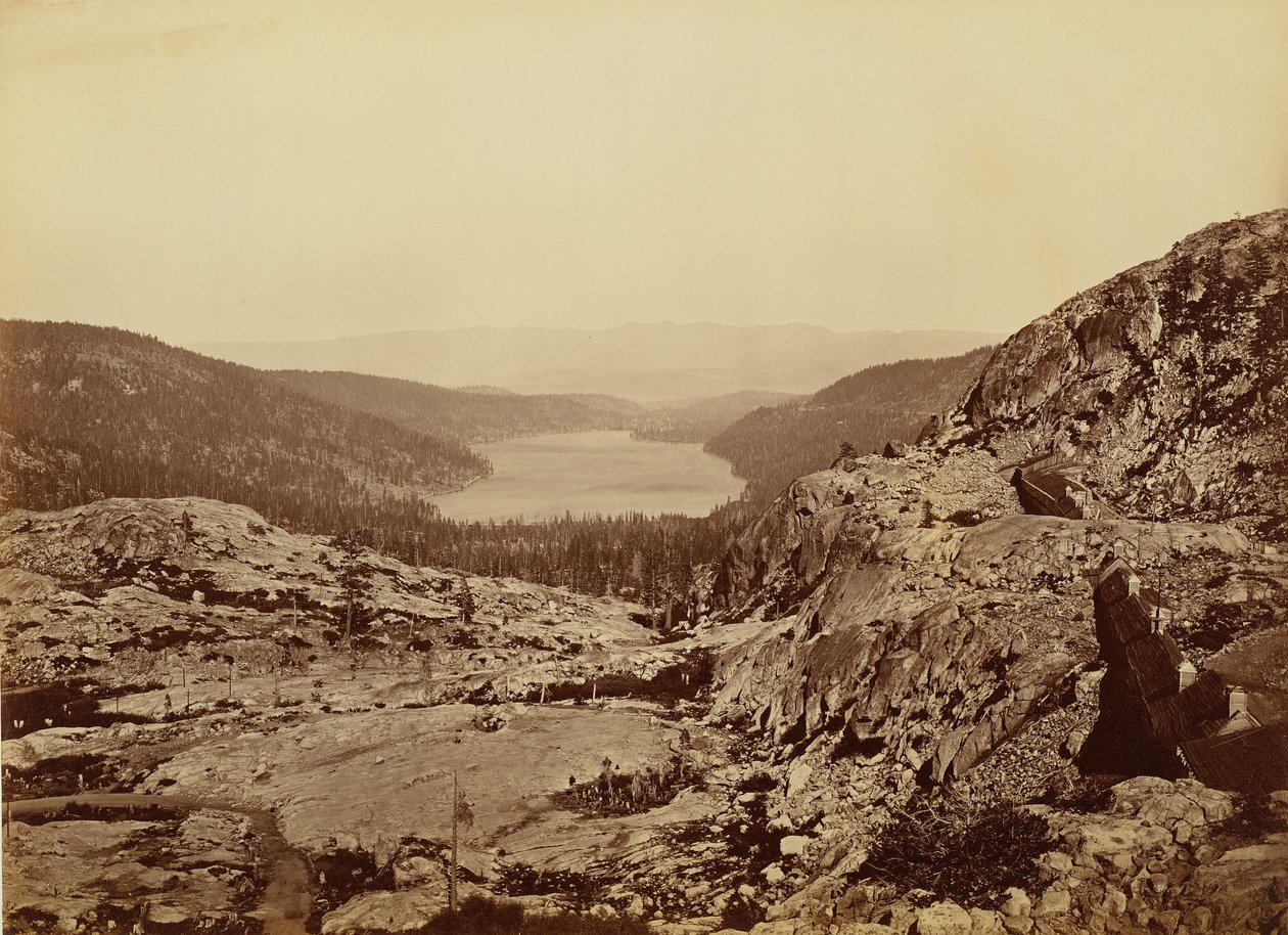 Donner Lake, C.P.R.R. door Carleton Watkins