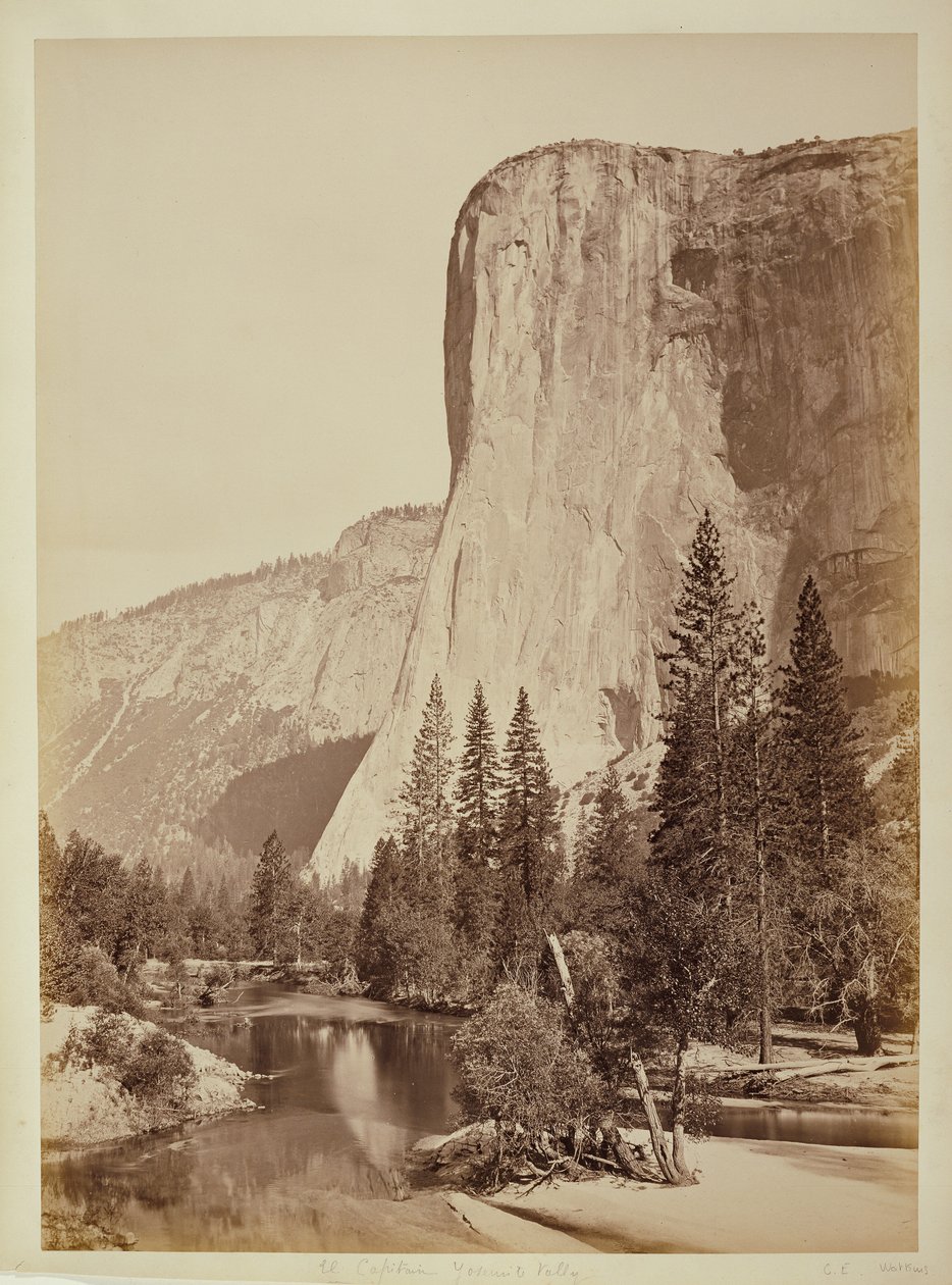 [El Capitan, Yosemite Valley] door Carleton Watkins
