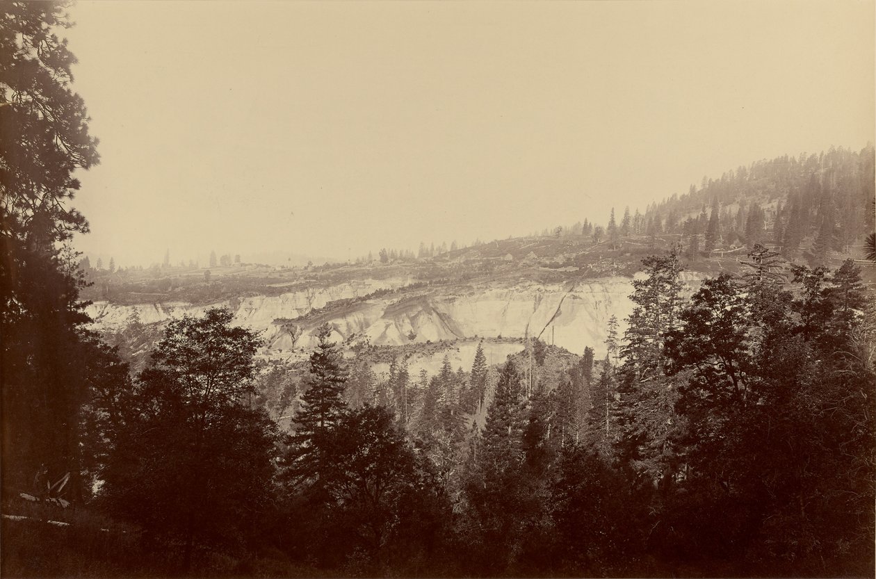 Algemeen overzicht, Relief Hill, Nevada, Co. door Carleton Watkins