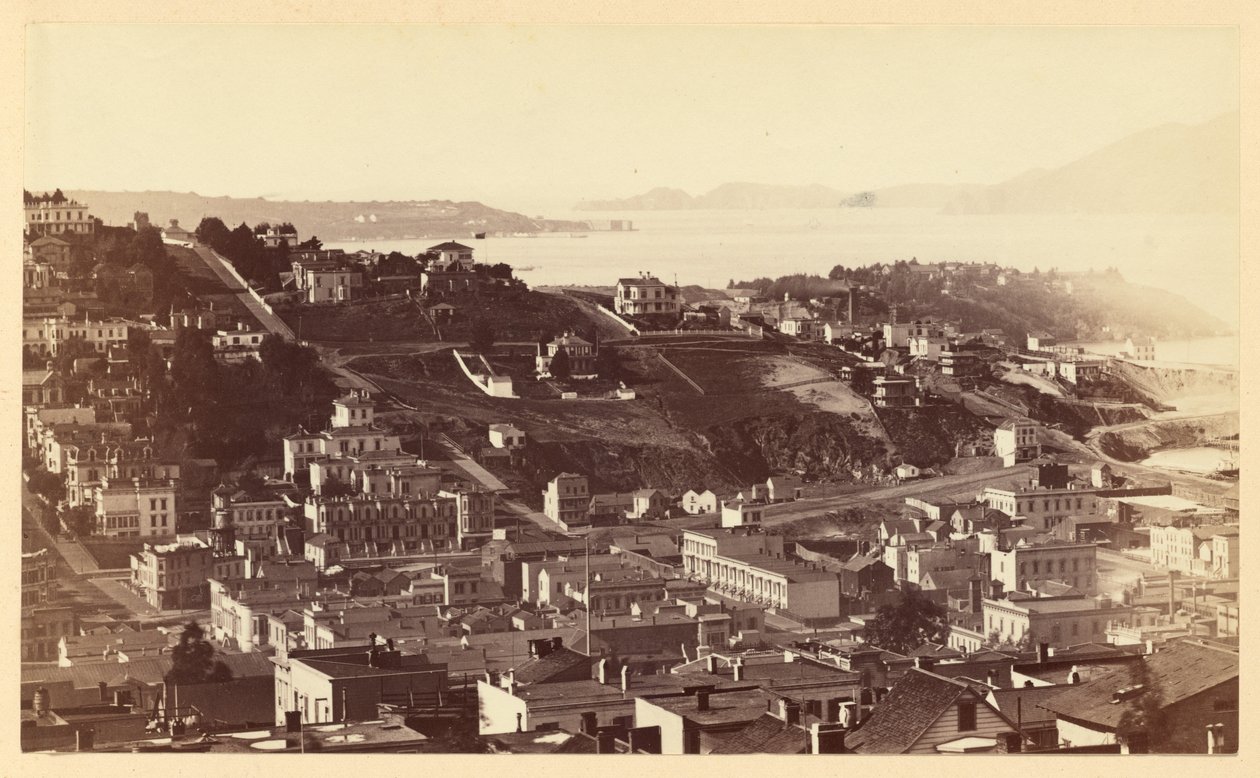 [Golden Gate vanaf Telegraph Hill, S.F.]. door Carleton Watkins