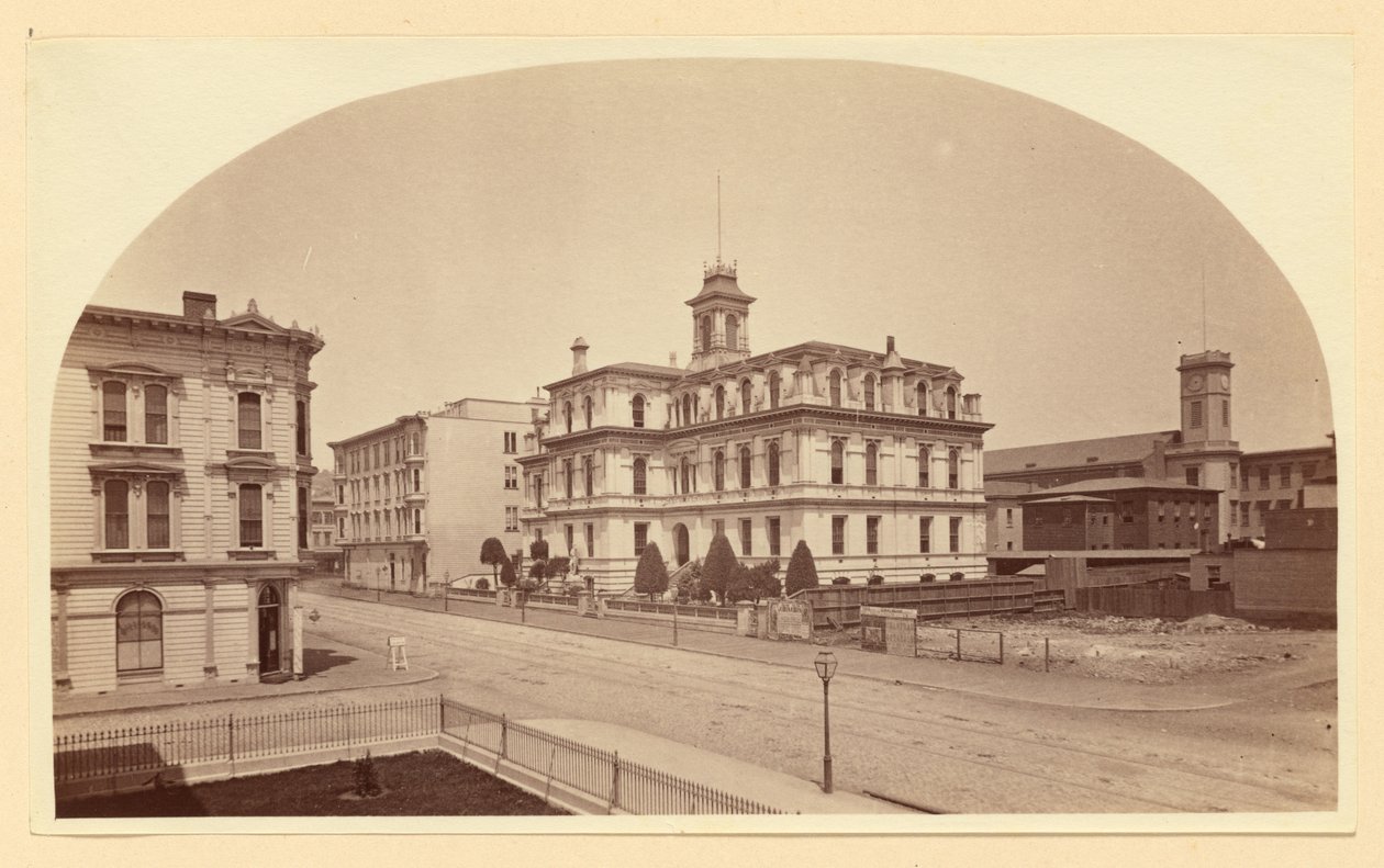 [Lincoln School, 5th St., San Francisco] door Carleton Watkins