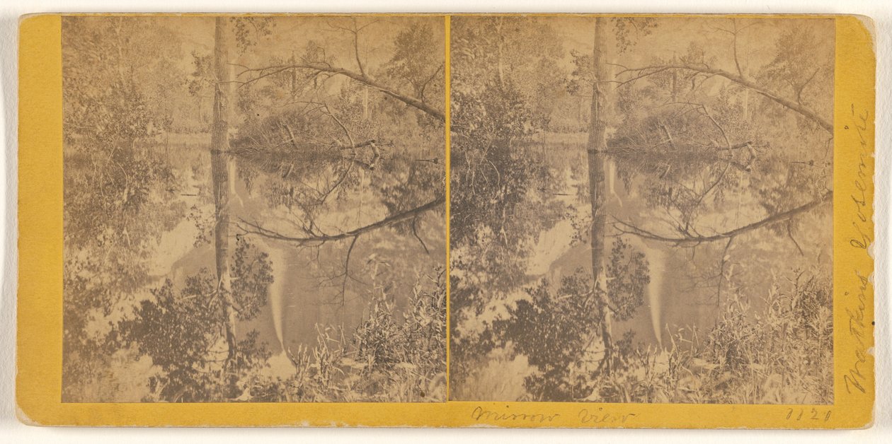 [Spiegelbeeld, Yosemite Valley, Mariposa County, Cal.]. door Carleton Watkins