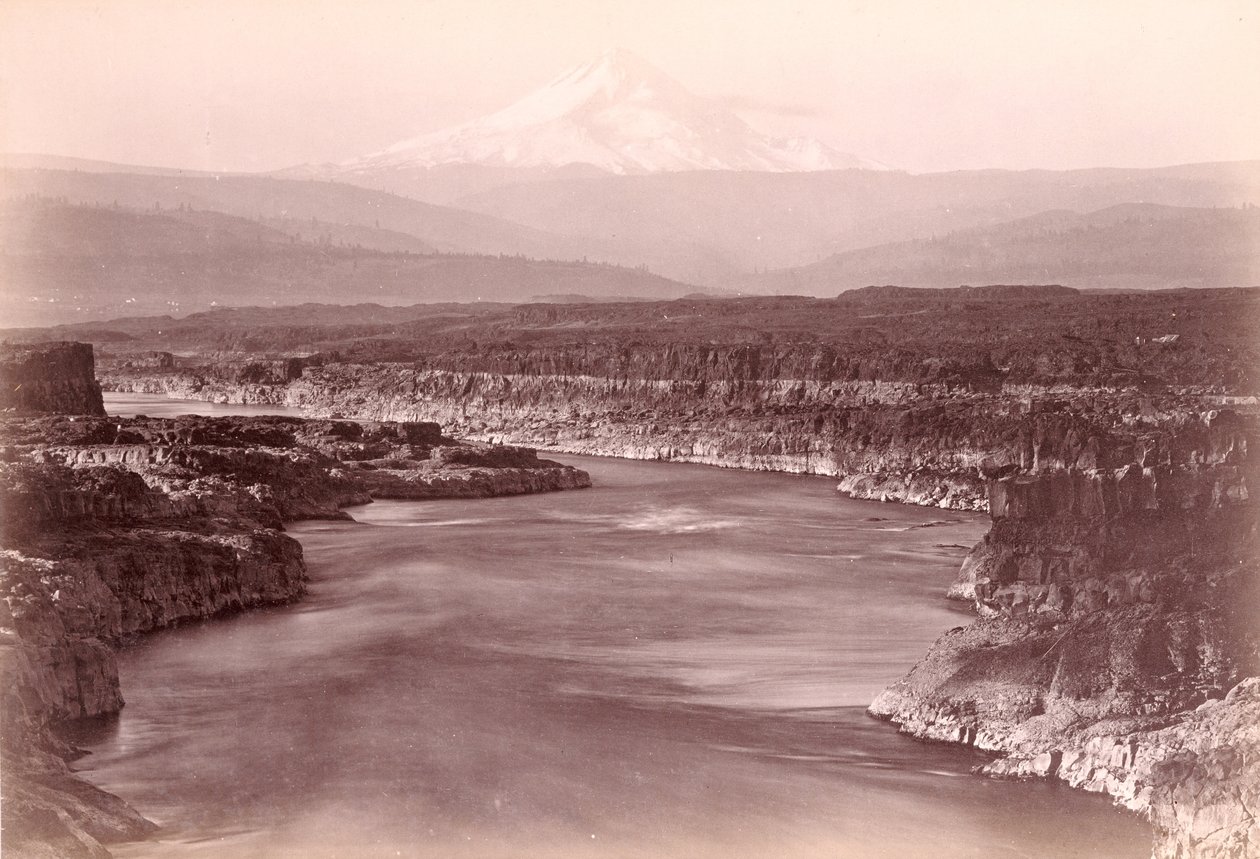 [Mount Hood vanuit The Dalles, Oregon] door Carleton Watkins