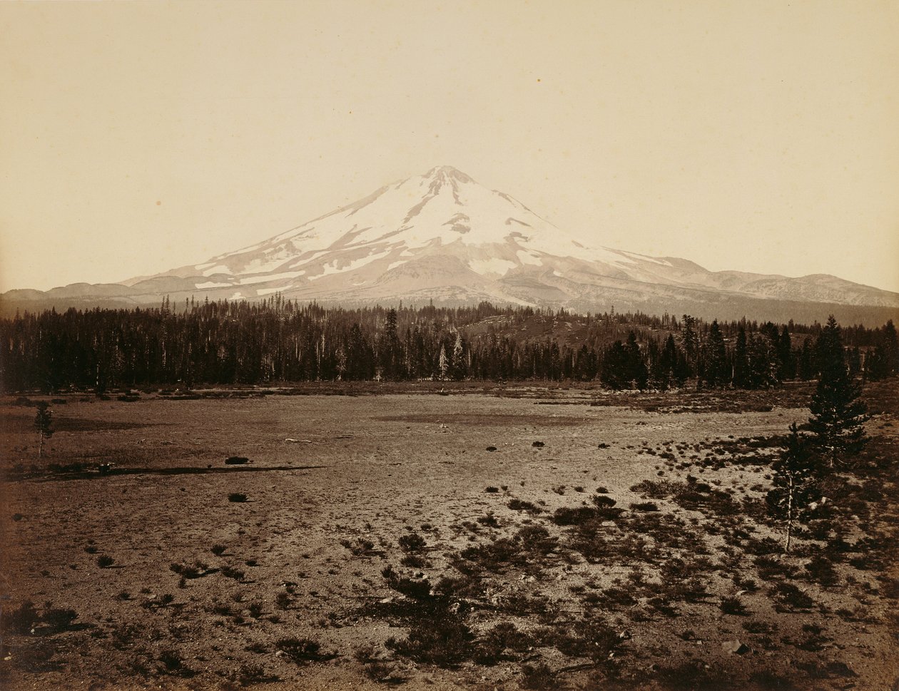 Mount Shasta vanuit het noorden, Californië door Carleton Watkins