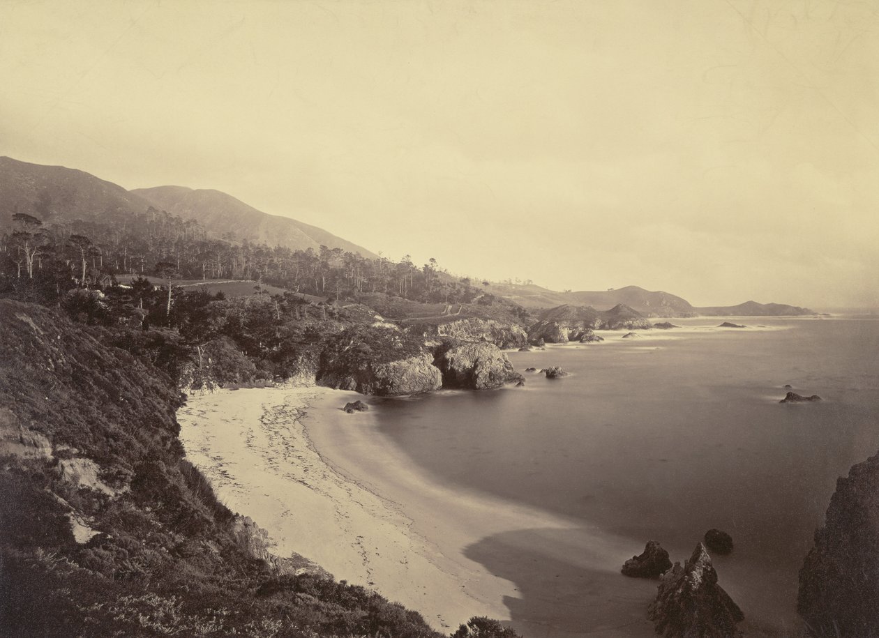 [Uitzicht Pacific Coast] / [Gibson Beach, Pt. Lobos, Monterey Coast]. door Carleton Watkins