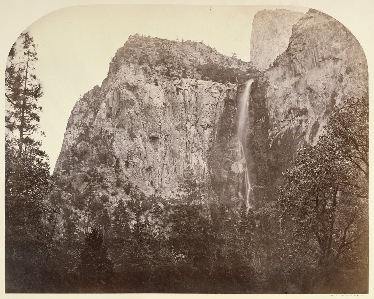 Pohono - Bruidssluier - 900 ft. Yosemite door Carleton Watkins