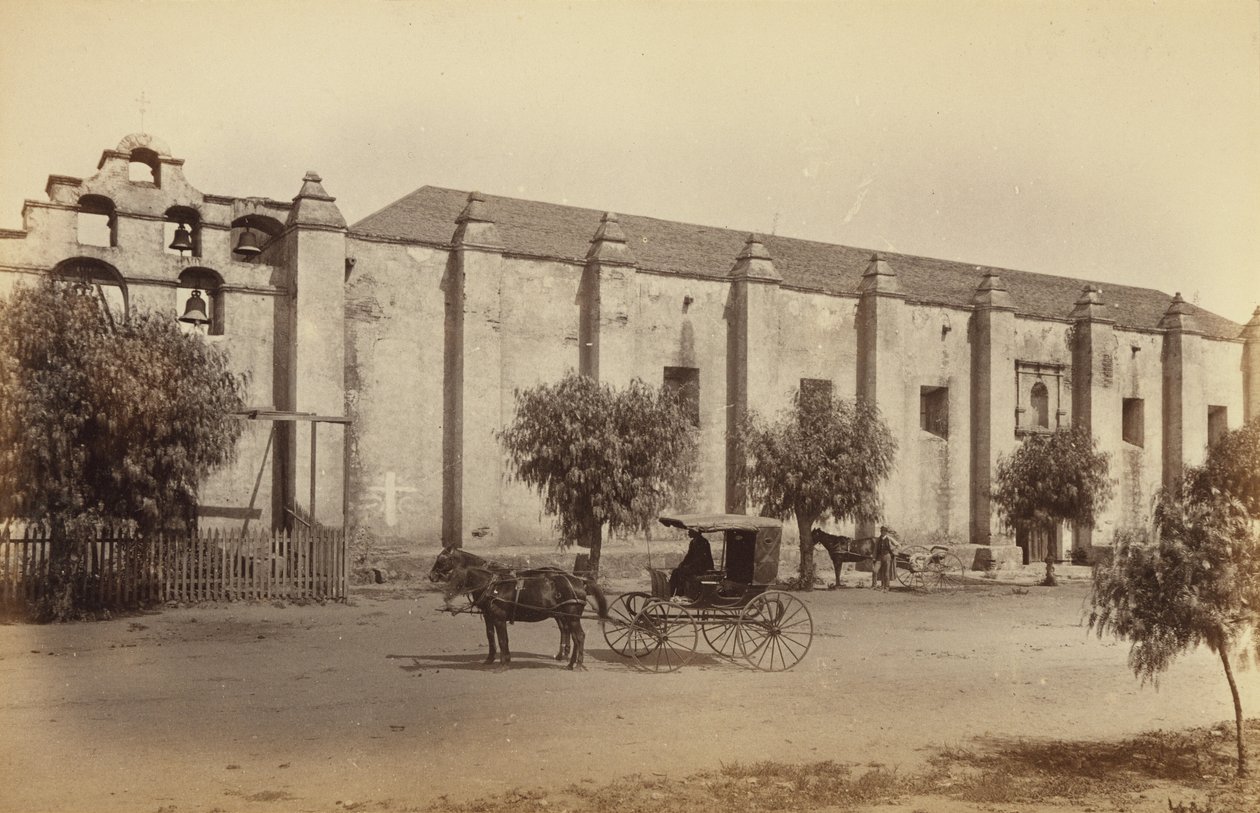 San Gabriel-missie, Californië door Carleton Watkins