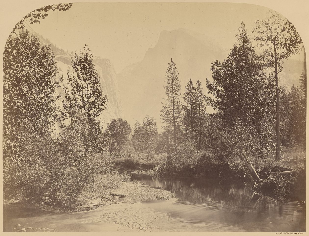 Tasayac - Half Dome - 4967 voet, Yo Semite door Carleton Watkins