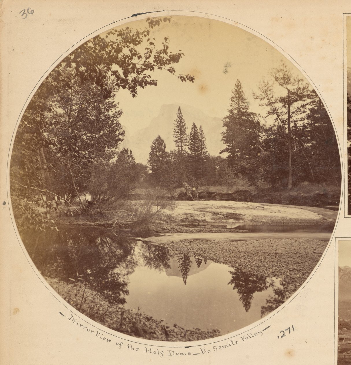 Tasayac, de Half Dome, 5.000 voet, Yosemite Valley, Mariposa County, Californië door Carleton Watkins