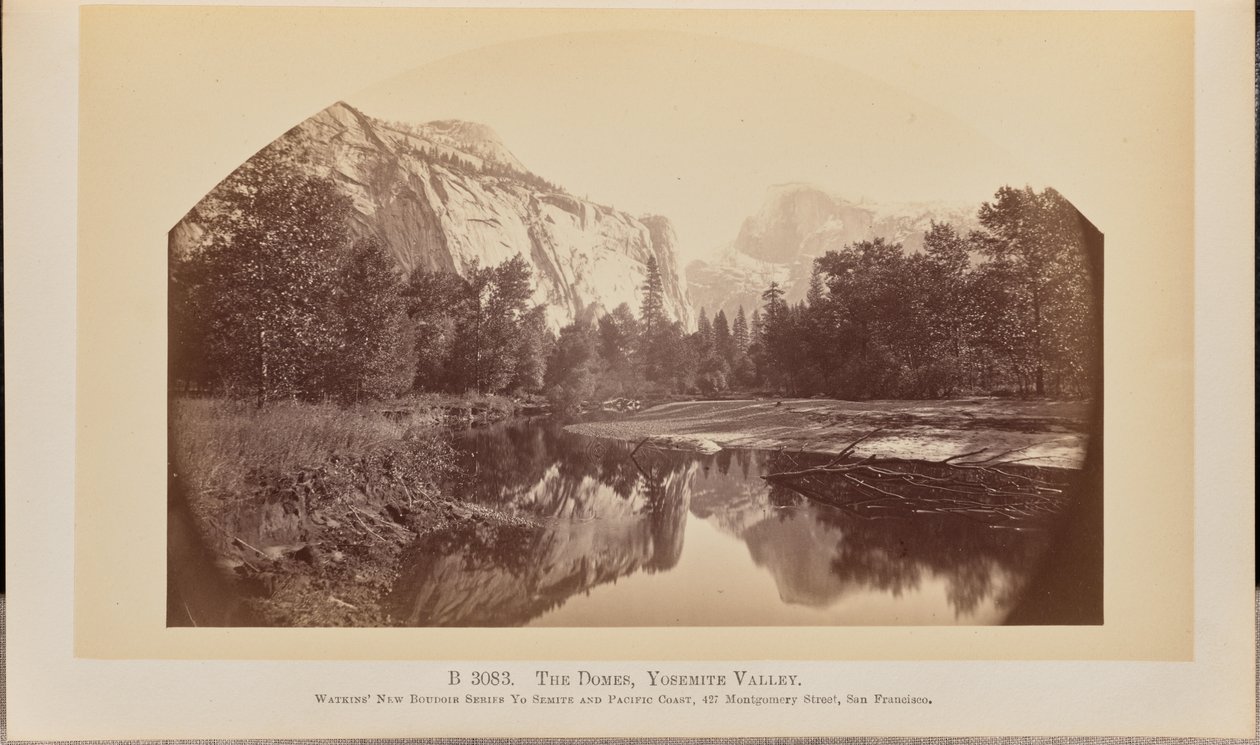 De koepels, Yosemitevallei door Carleton Watkins