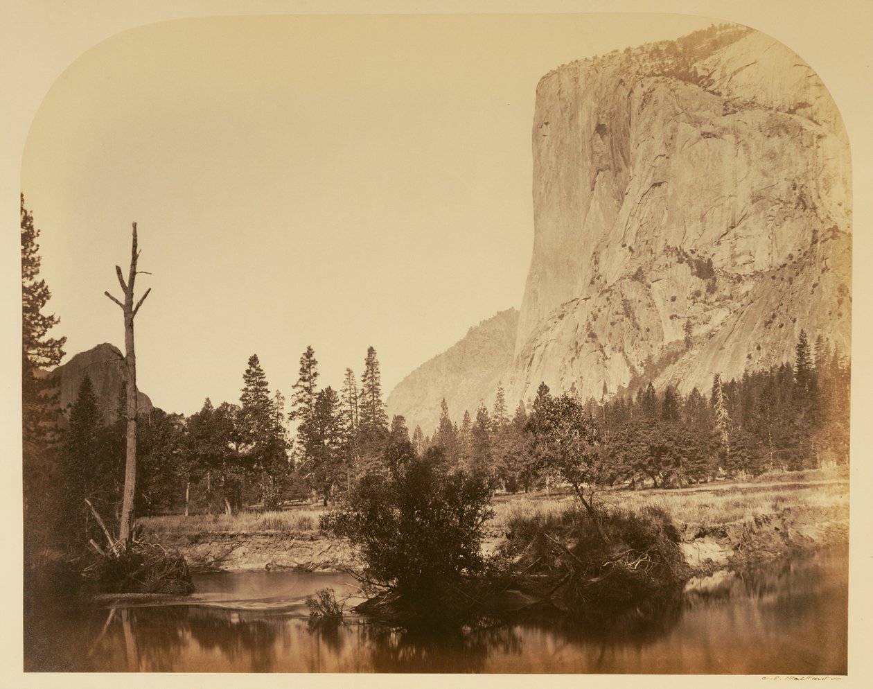 Tutucanula - El Capitan, 3600 voet, Yosemite door Carleton Watkins