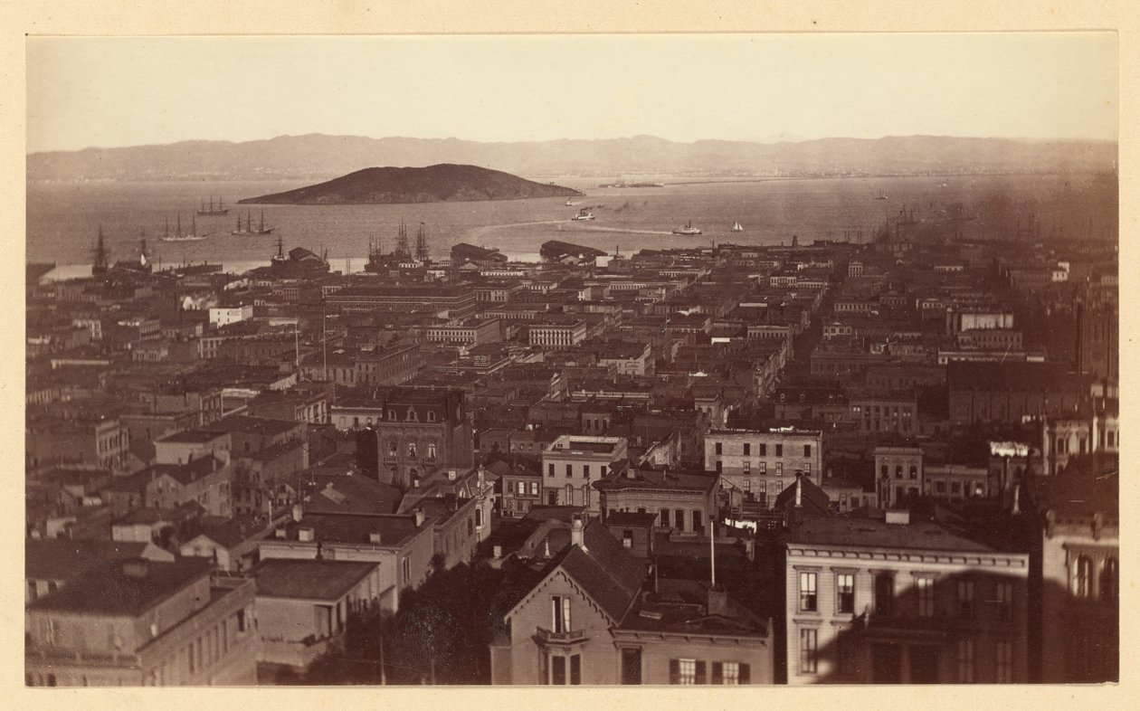 [Uitzicht vanaf Cal St. Hill, S.F. / 3733] door Carleton Watkins