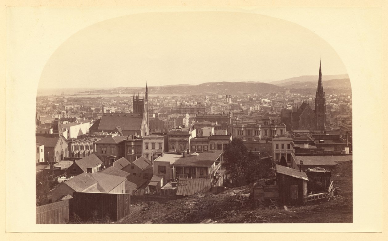 [Uitzicht vanaf de residentie van Chas. Crocker, naar het zuiden, S.F.] door Carleton Watkins