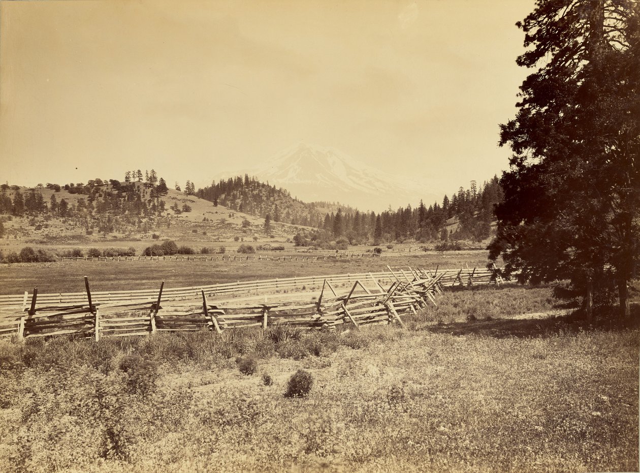 [Gezicht op Mount Shasta] door Carleton Watkins