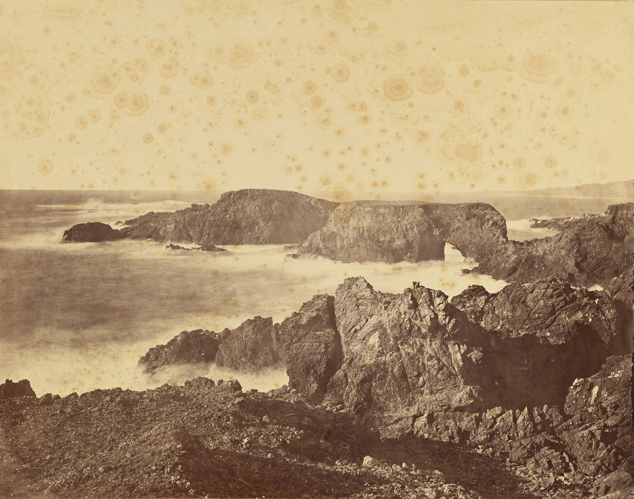 [Gezicht op de kust van Mendocino] / [Kustgezicht voor Mendocino] door Carleton Watkins
