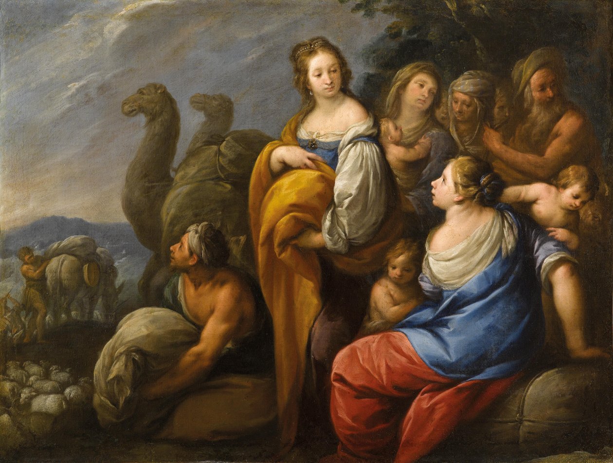 Rachel verbergt de afgodsbeelden door Carlo Francesco Nuvolone