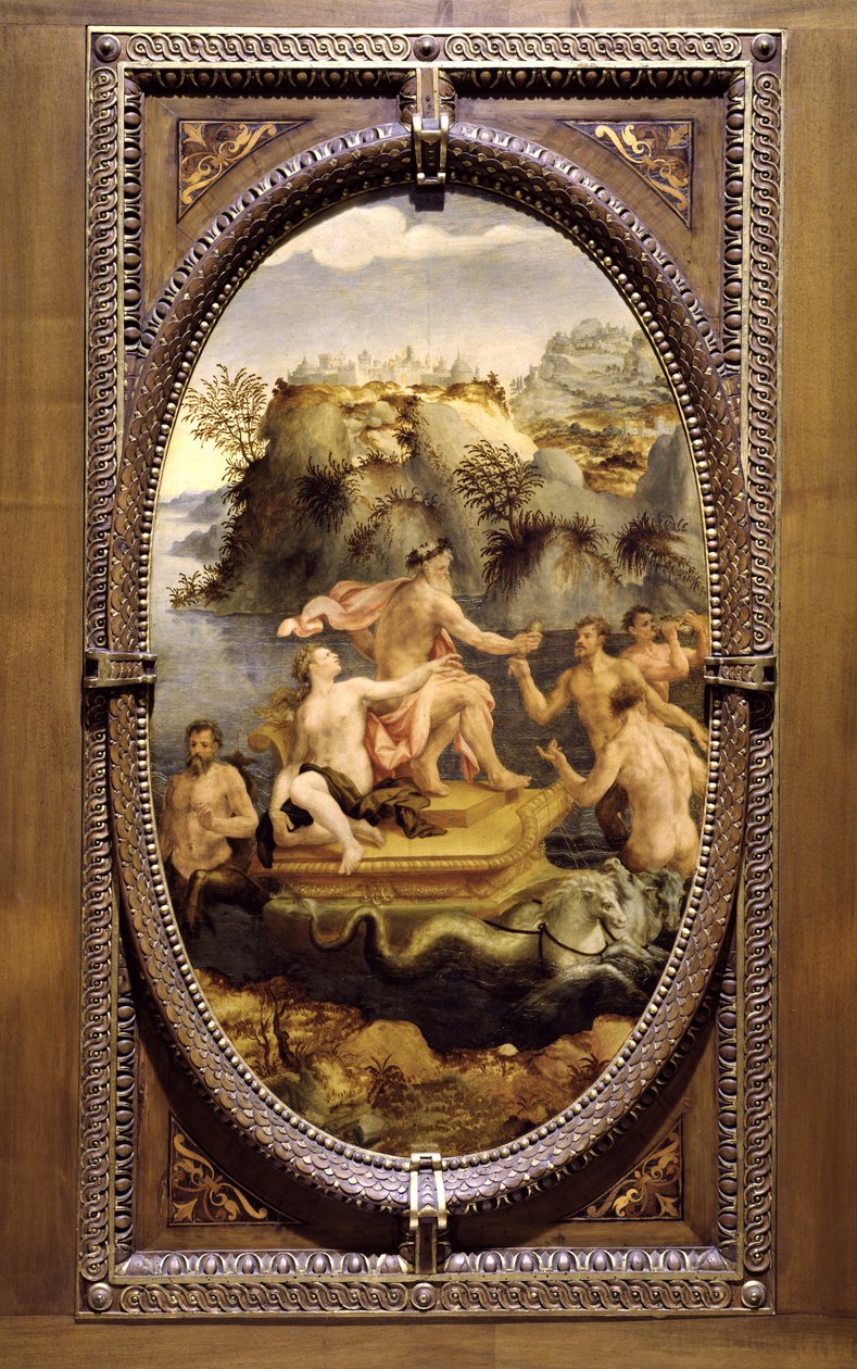 Neptunus en Amphitrite, 1572 door Carlo Portelli