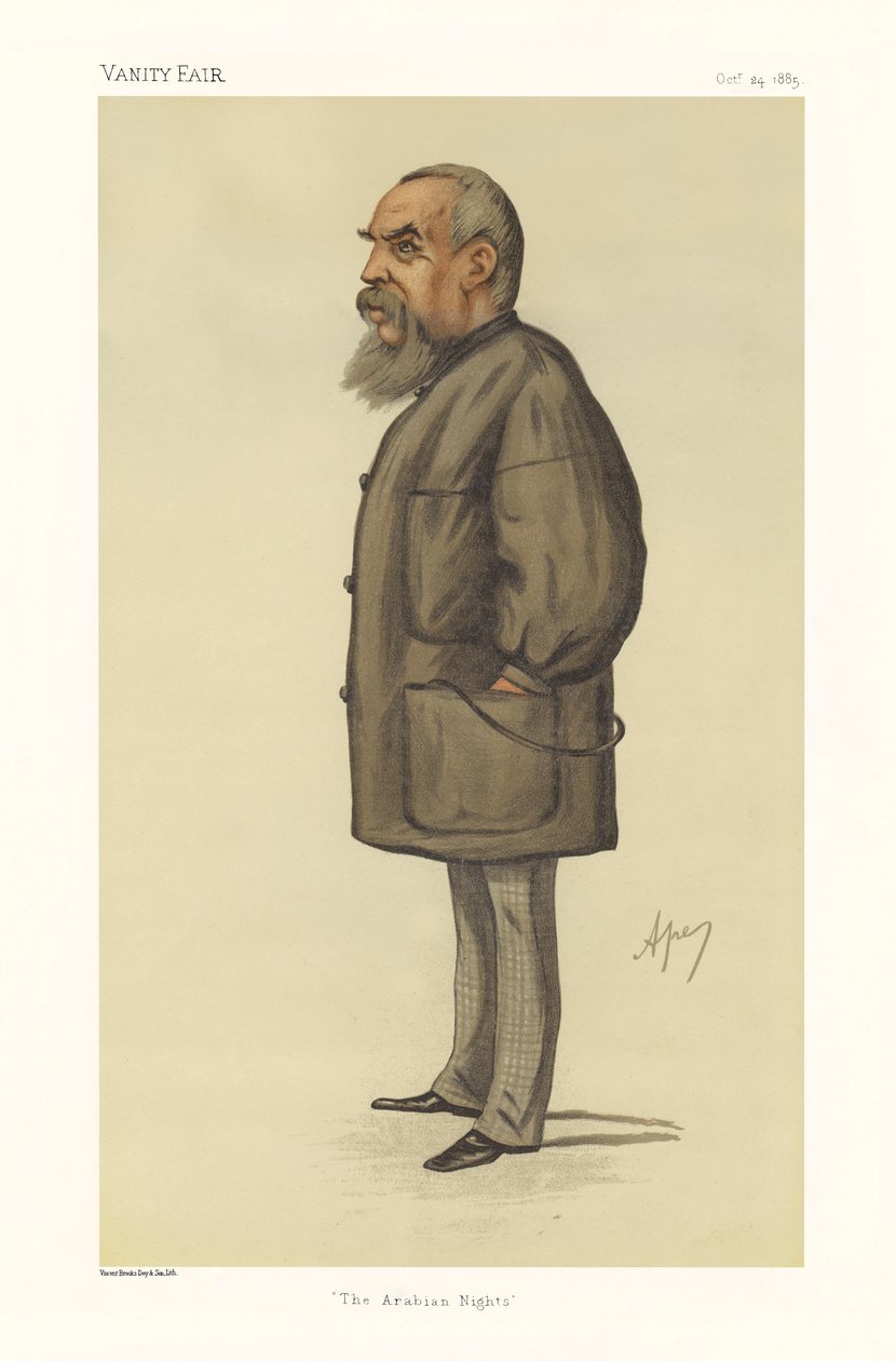 Kapitein Richard Francis Burton - portret staand door Carlo (1839 89) Pellegrini