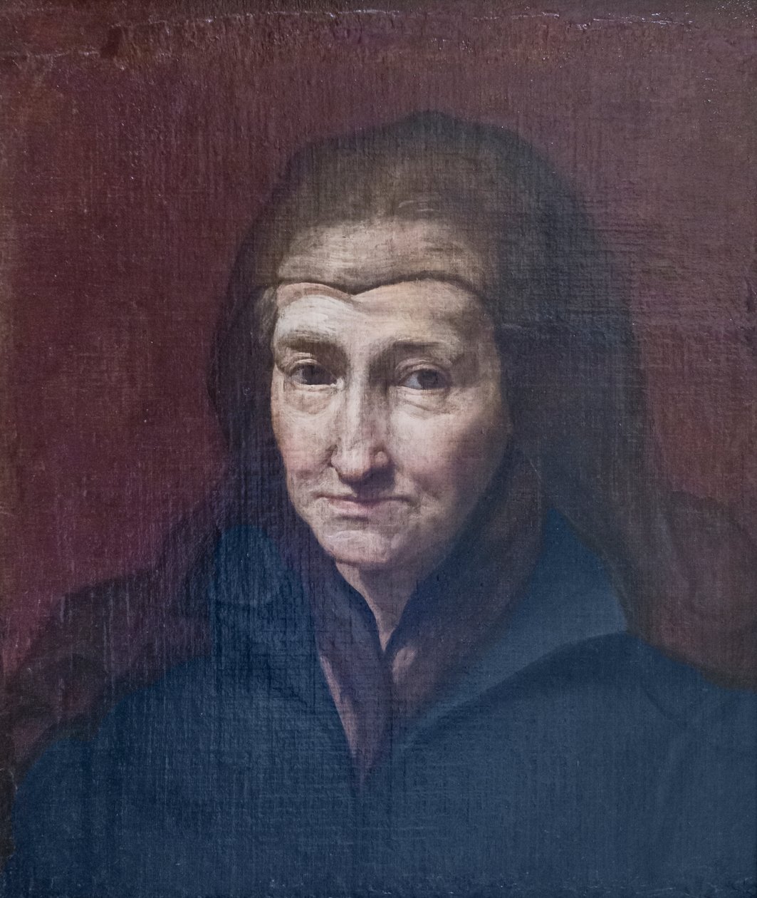Portret van een oude vrouw door Carlo (follower of) Maratta or Maratti