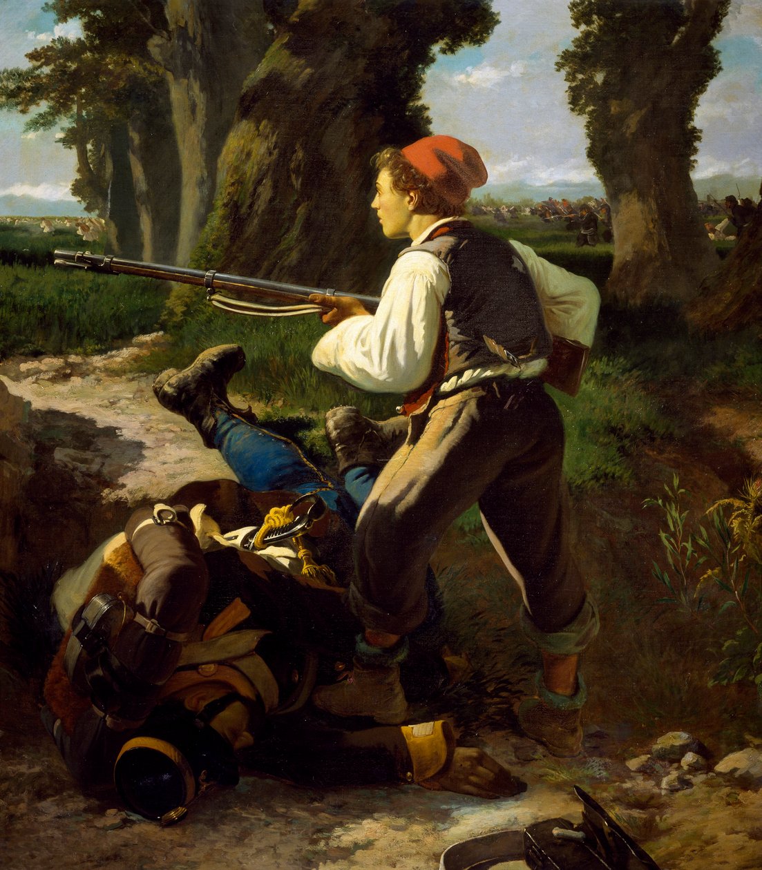 Pasquale Cova bij de Slag om Varese, 26 mei 1859, door Carlo Ademollo door Carlo Ademollo