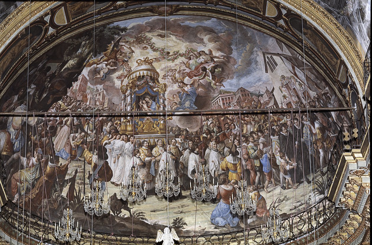 Vertaling van het heilige beeld van de Madonna dell