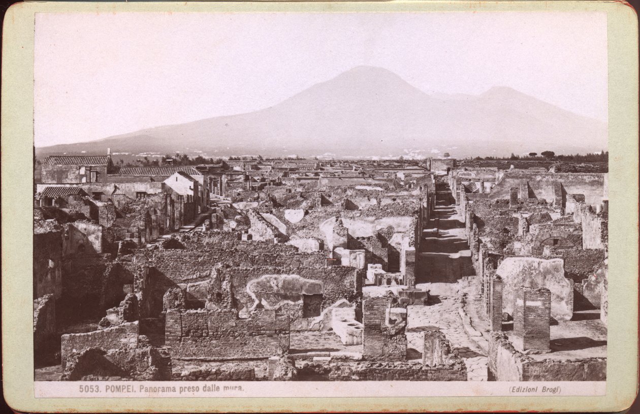 Panorama van Pompeii, ca 1880 (foto) door Carlo Brogi