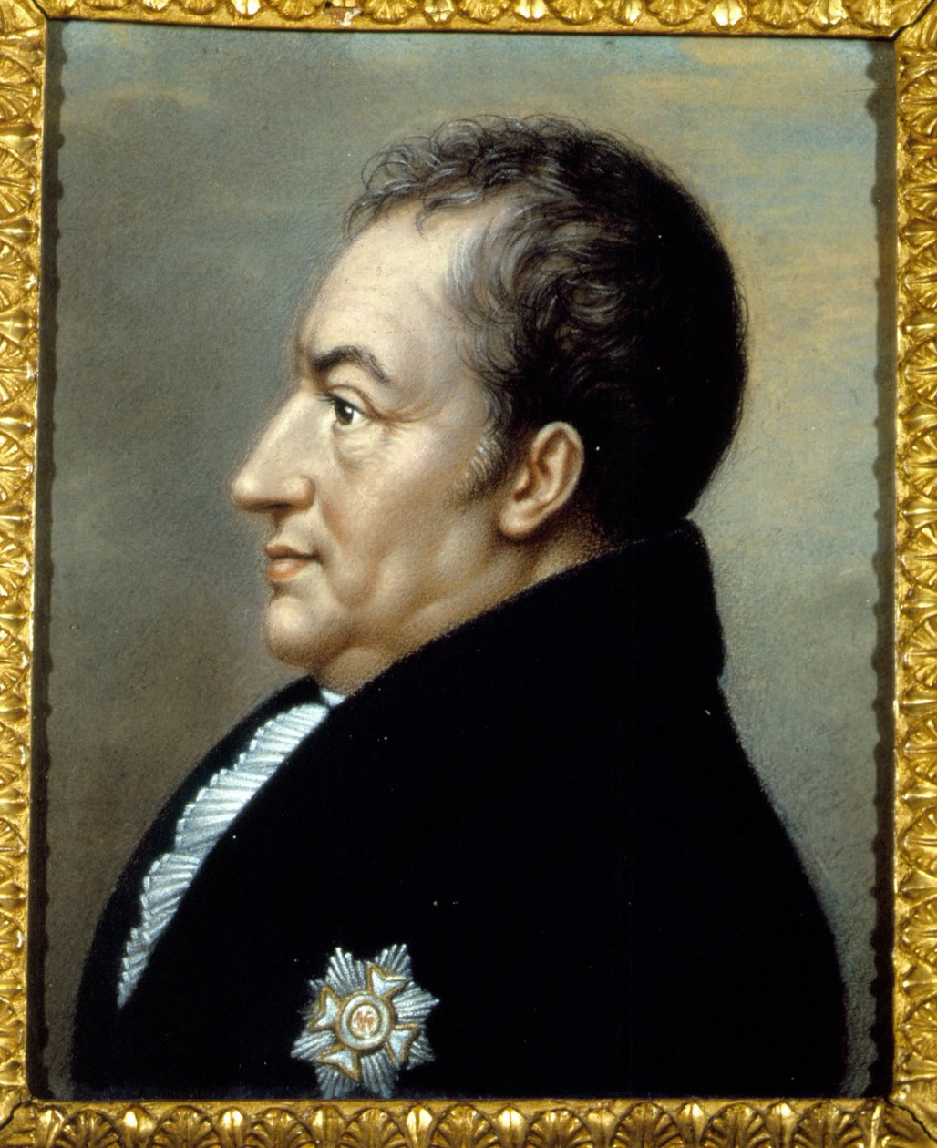 Portret van Johann Wolfgang Von Goethe (1749 - 1832) door Carlo Bruni. 19e eeuw. Villa Vigoni. Comomeer. Italië door Carlo Bruni