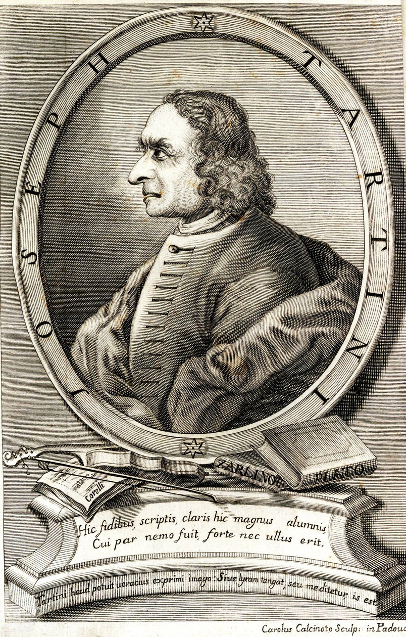 Portret van de violist en componist Giuseppe Tartini door Carlo Calcinotto