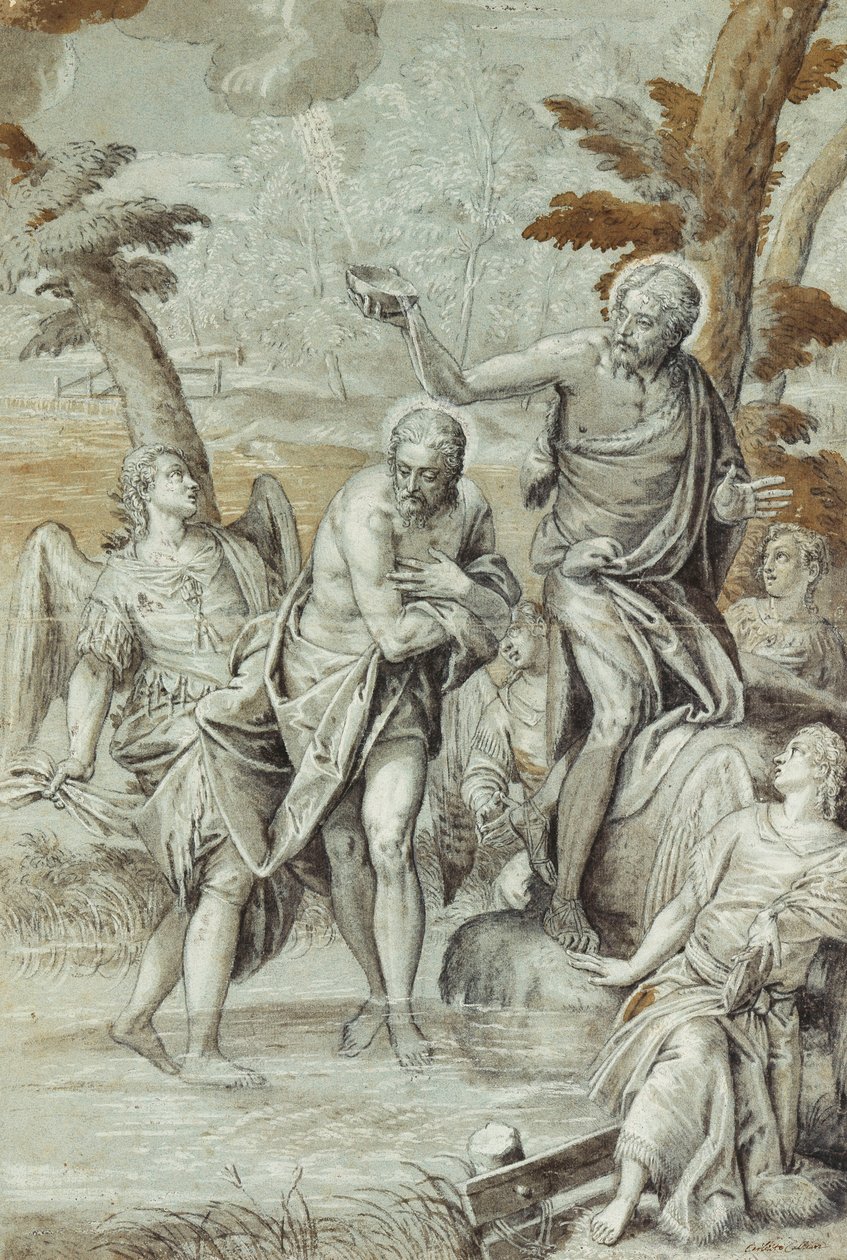 De doop van Christus door Carlo Caliari