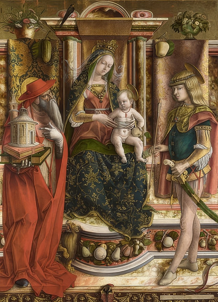 La Madonna della Rondine (Madonna met de zwaluw) door Carlo Crivelli