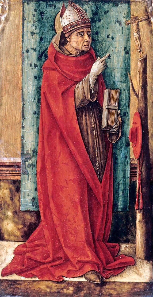 Portret van Sint Bonaventura (Giovanni da Fidanza) door Carlo Crivelli