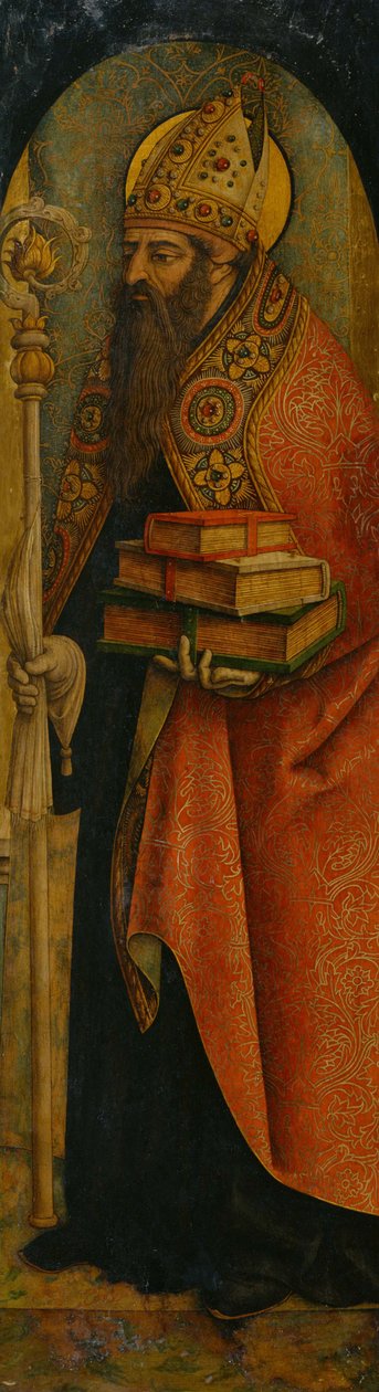 Sint Augustinus, 1480s door Carlo Crivelli