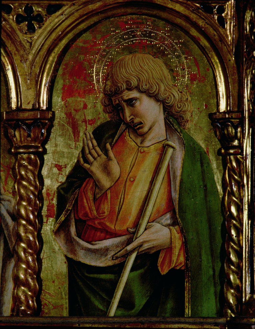St. Jacobus de Mindere (detail) door Carlo Crivelli