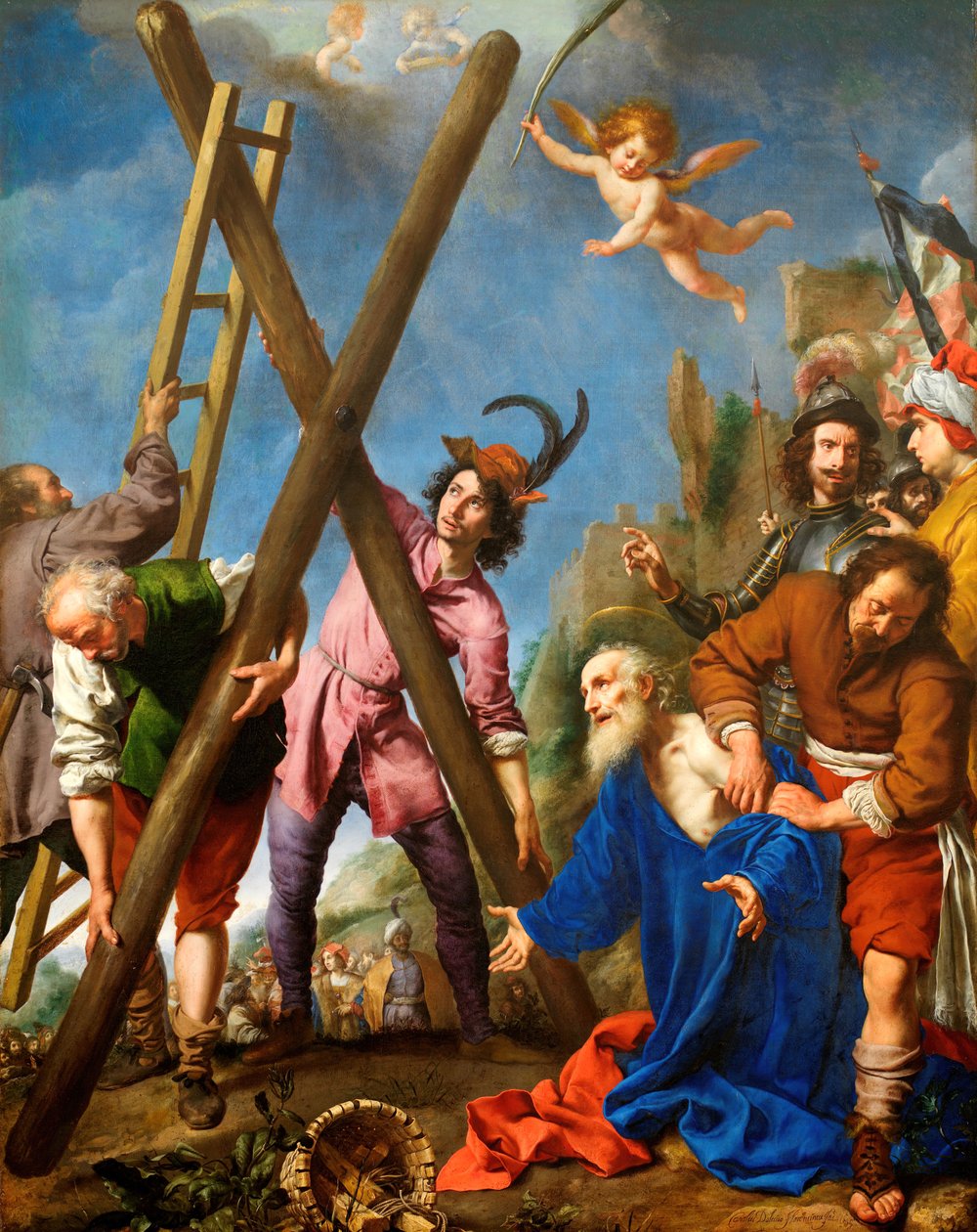 Sint Andreas biddend voor zijn martelaarschap door Carlo Dolci