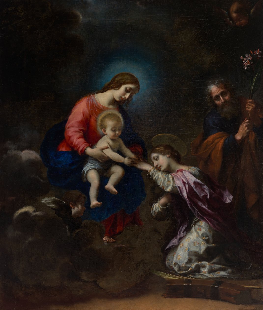 Het mystieke huwelijk van de heilige Catharina van Alexandrië door Carlo Dolci