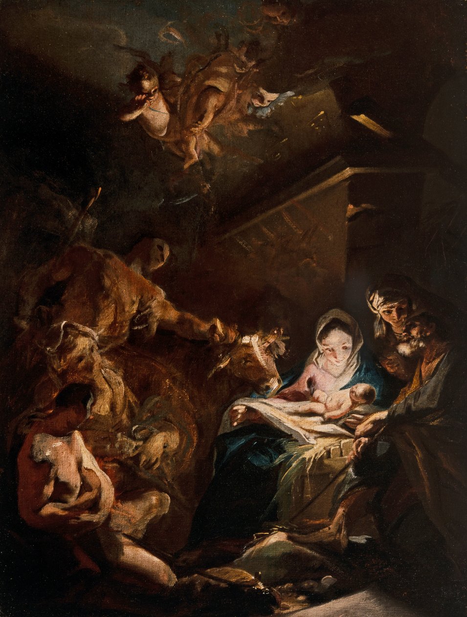De aanbidding van de herders door Carlo Innocenzo Carlone