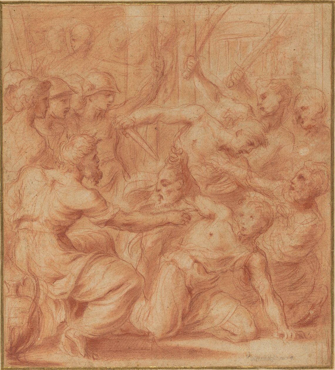 David Biedt het Hoofd van Goliath aan Koning Saul door Carlo Maratta