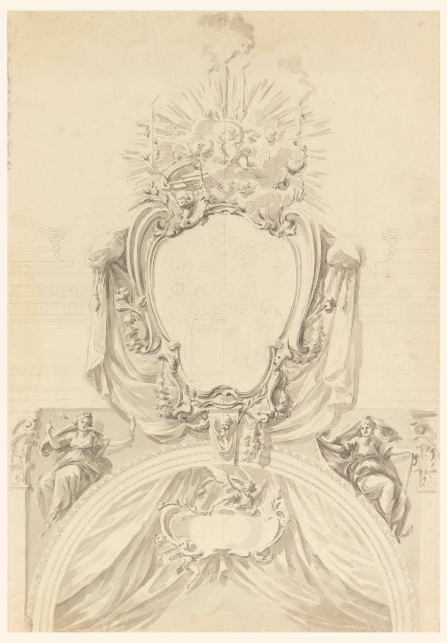 Decoratie van een Gebogen Portaal door Carlo Marchionni