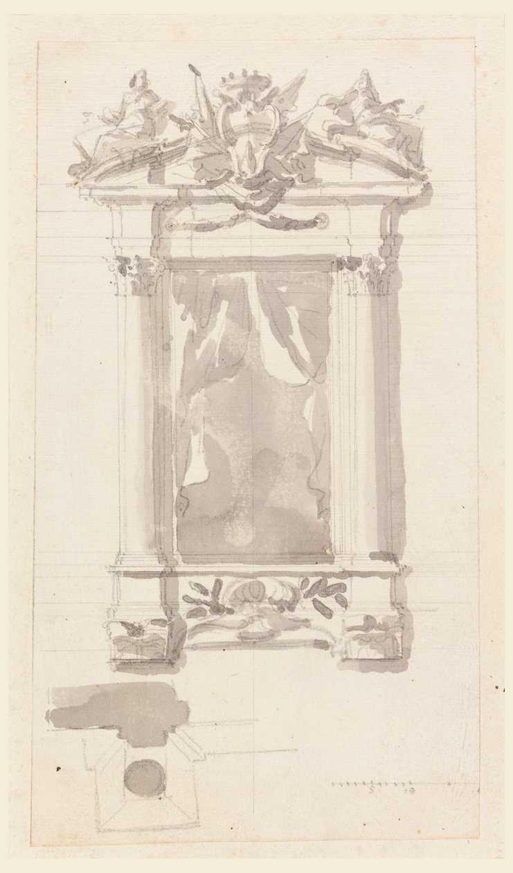 Ontwerp voor een raamkozijn door Carlo Marchionni